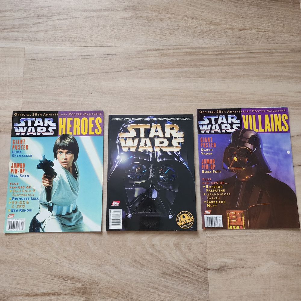 20th Star Wars Anniversary And 2 Poster and  Magazine Set